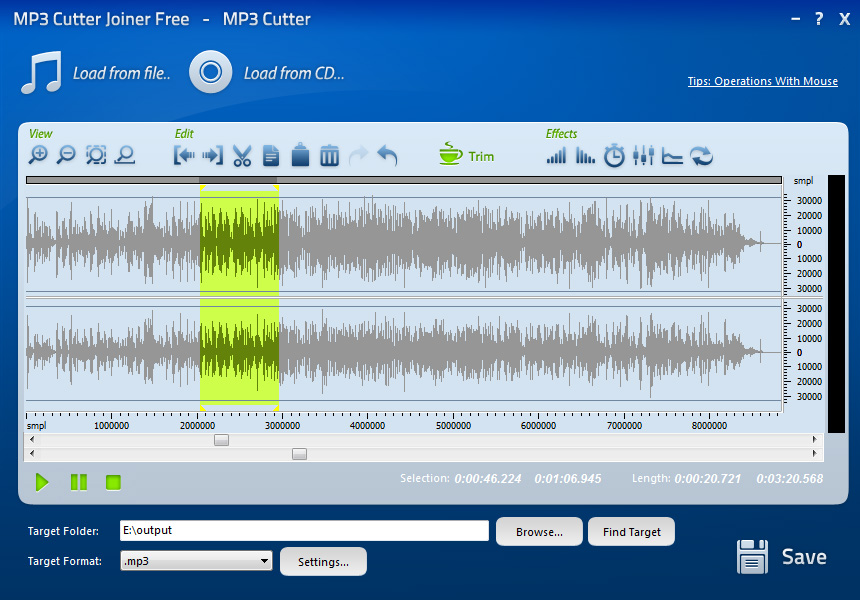 Screenshot for MP3 Cutter Joiner Free 2.5.8