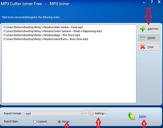 Join MP3 Files Using MP3 Cutter Joiner Free