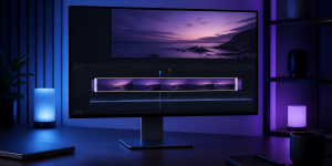 Editorial illustration of precise video trimming on a Windows editing timeline