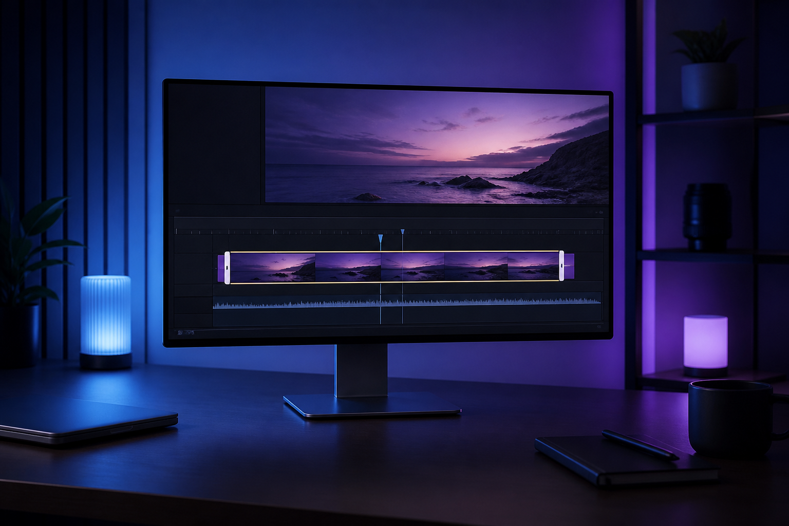 Editorial illustration of precise video trimming on Windows 11